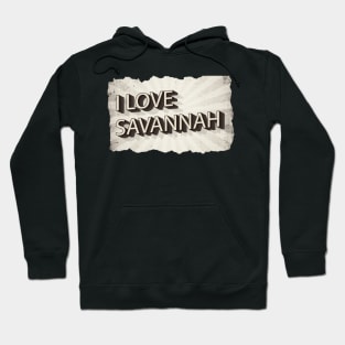 I Love Savannah newspaper Vintage Hoodie